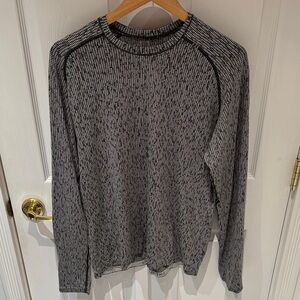 Lululemon Metal Tech Vent Gray Long Sleeve Men Large